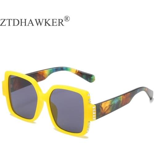 2021 New Personality Diamond Sexy Square Sunglasses Womens Fashion Square Diamond Outdoor Sunscreen Glasses UV400