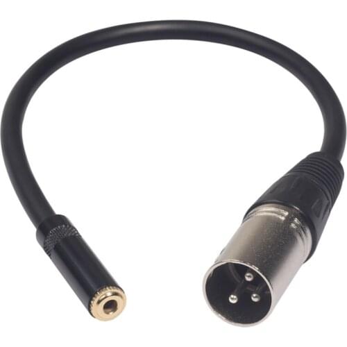 0.3M Wire 3 Pin Xlr Male to 3.5Mm Female Audio Connector Stereo Microphone Adapter