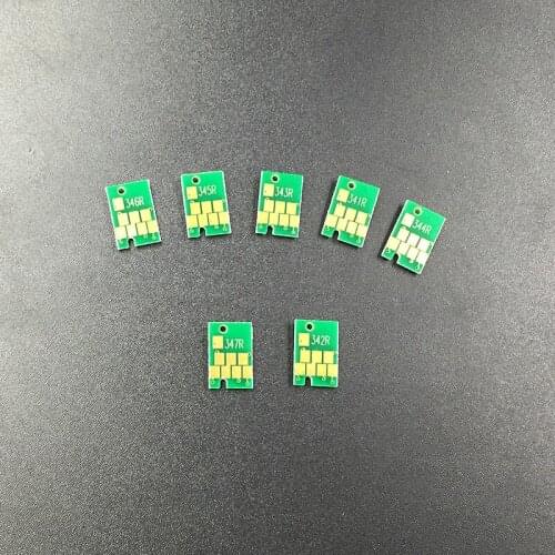 UP 1set T0341 - T0347 ARC chip Compatible for Epson R2100 r2200 Printer used for CISS and refillable ink cartridge