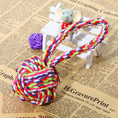 1PC Dog Bite Rope Molars Ball Pet Single Ball Toy Cotton Rope Toy Pet Supplies