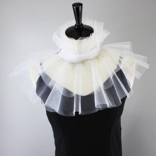 2020 Stand-up Fake Collars for Women Pleated Ruffles False Collars Shirt Dress Blouse Neck Ruff Scarf Female Neck Shawl Decor