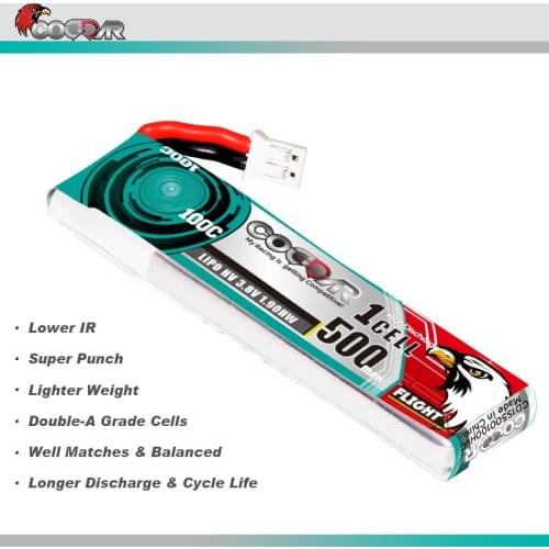 4PCS CODDAR 500mah 3.8V 1S 100C HV Light Weight Lipo Battery PH2.0 Plug For Rc Quadcopter Emax Tinyhawk Kingkong LDARC TINY7