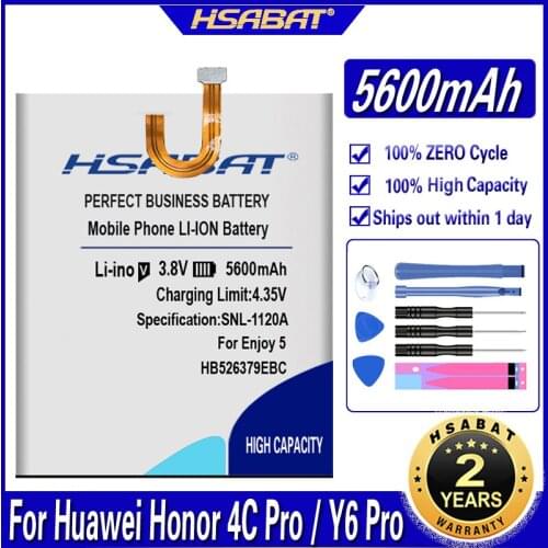 HSABAT 5600mAh HB526379EBC Battery for Huawei Honor 4C Pro / Y6 PRO For Huawei Enjoy 5 TIT-AL00 CL10