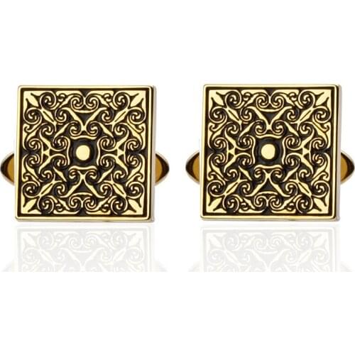 C-MAN Luxury shirt golden rose cufflink for mens Brand cuff buttons cuff links High Quality abotoaduras Jewelry