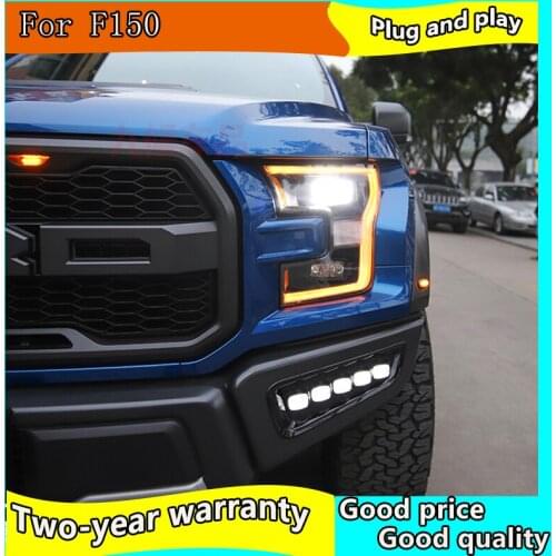 Car Styling Head Lamp case for Ford F150 Raptor LED Headlights 2015-2019 DRL Daytime Running Light Bi-Xenon HID Accessories