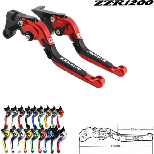 For Kawasaki ZZR1200 ZZR 1200 2002-2005 CNC 90 ° Foldable Extension 3cm Motorcycle Brake Lever Clutch