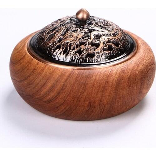 Ebony wood incense burner creative retro Chinese household rosewood wood incense burner Kung fu tea ceremony decoration