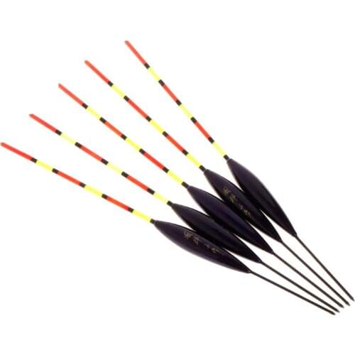 5 Pcs/Set Fishing Float Buoy Barr Wood Fluorescent Fishing Light Tail Stick Floating Tackle Ice Fishing Carp Luminous Accessory