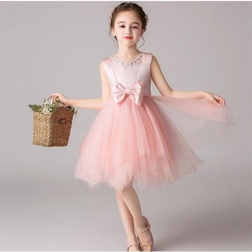 Girls' Princess Dress Middle Big Childrens Dress Performance Dress Summer 2021 Kindergarten Performance Dress