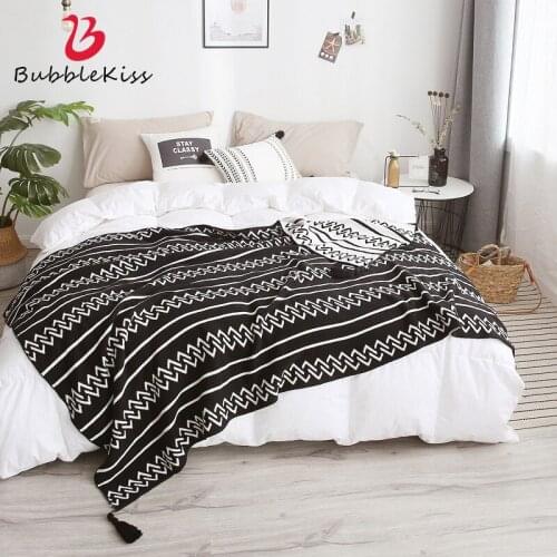 Bubble Kiss Throw Blanket Nordic Style Thread Blanket Tassel Cover Blanket Photography Props Home Sofa Blanket For Bedroom Decor