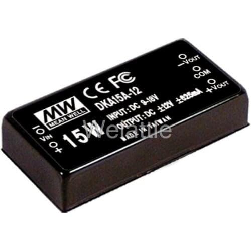 MEAN WELL original DKA15A-15 15V 500mA meanwell DKA15 15V 15W DC-DC Regulated Dual Output Converter
