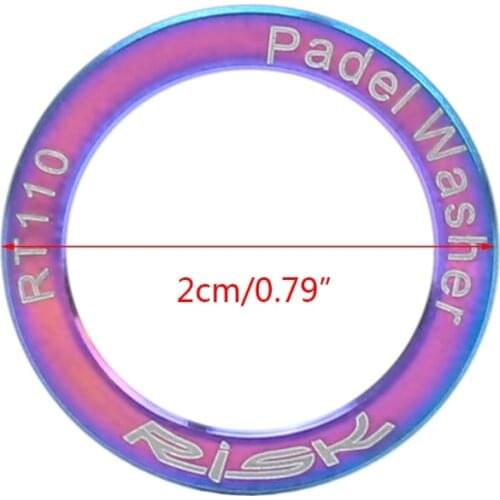 Risk Pedal Shaft Gasket Bike Crank Washer Titanium Alloy Pedal Abnormal Noise Repair Gasket for Mountain Road Bike Dropship