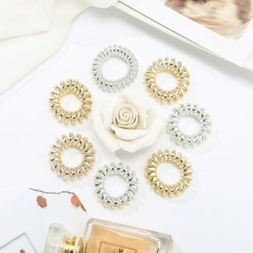 3PCS/Set Girls Women Head Wear Hair Ties Gum Telephone Wire Elastic Hair Bands Spiral Shape Rubber Ropes Ponytail Hair Decor