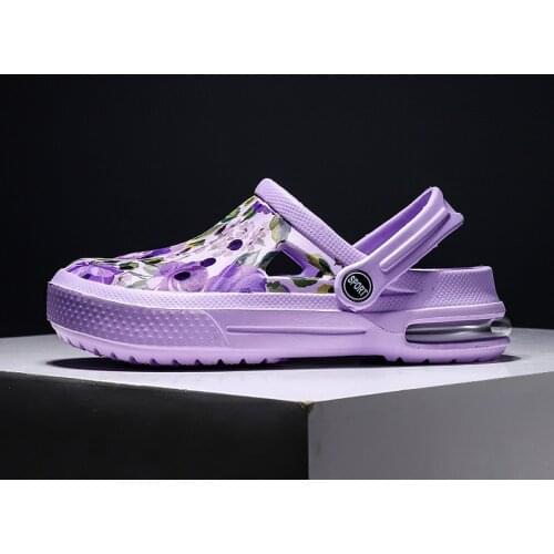 Women Beach Shoes Air Cushion Summer Sandals Garden Shoe Light Ladies Slippers Fashion Print Casual Non-slip Beach Sandalias New