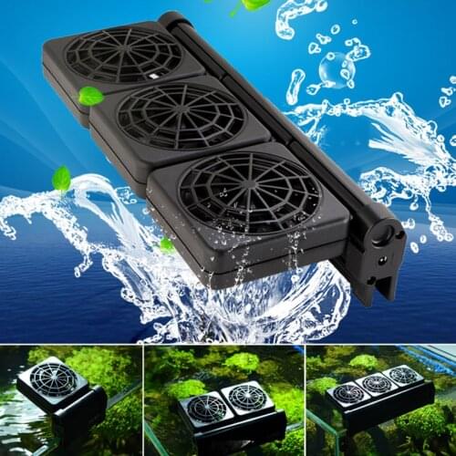 1/2/3/4 Fan Aquarium Cooler Adjustable Wind Fish Tank Cooling Fan Silent Aquarium Water Chiller Wind Maker For Salt Fresh Water