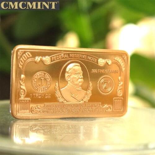 1 Oz $1000 Copper Usa Bill
