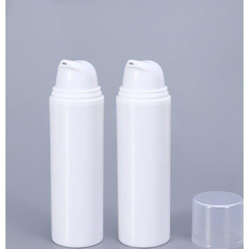 10Pcs 30ml 50ml Empty Airless Cosmetics bottles White Essence Pump Bottle for Lotion Shampoo storage container