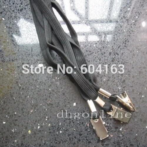 20 PCS Neck Strap lanyard hook clip Clasp for ID Card holder Reel badge Black