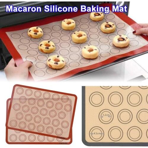 3pcs Silicone Pad Macaron Cookie Baking Mat for Pan Non-stick Cake Sandwich Baking Sheaths Kitchen Supplies can CSV