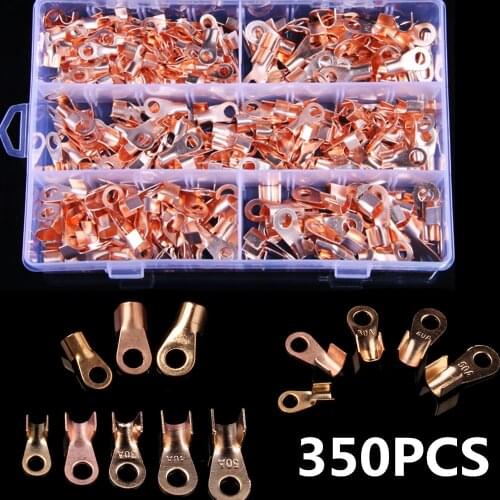 350PCS Copper Naked Battery Cable Connector Terminal Open Lugs Wire Terminals OT-10A OT-20A OT-30A OT-40A OT-50A
