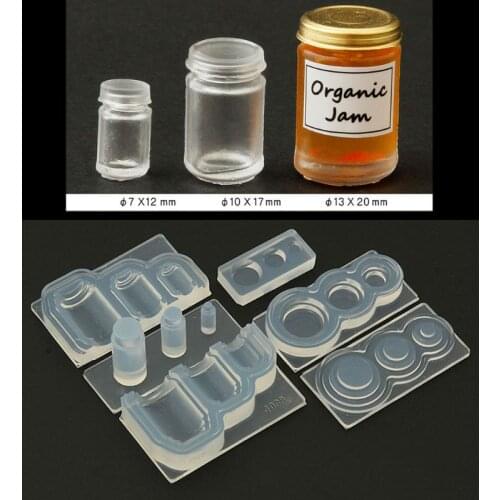 3D Mini Jam Bottle Resin Mold Water Jar Pendant Silicone Mold Jewelry Making F3MD