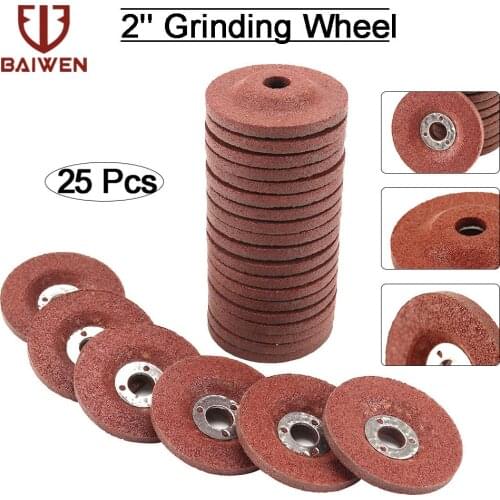 25Pcs 2'' Diamond Grinding Wheel Concave Abrasive Disc for Angle Grinder Carbide Cutter Cutting Disc Polishing Wood Stone Metal