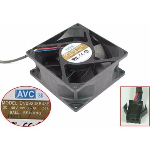 AVC DV09238B48S -068 DC 48V 0.60A 90x90x38mm 3-wire Server Cooling Fan