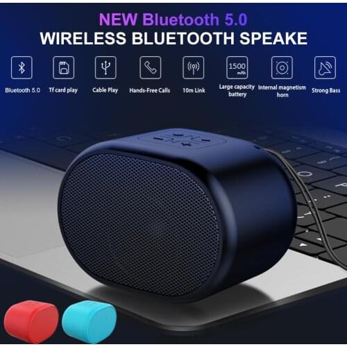 Wireless Bluetooth Portable Mini Audio TWS Sub Woofer With Lanyard TF Card UP Play AUX Audio Call Answer / Reject Voice Prompt