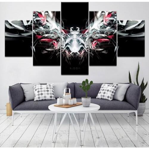 Deformation Of Planets by Units Beatz 5 Piece Canvas Wallpapers modern Poster Modular art painting for Living Room Home Decor