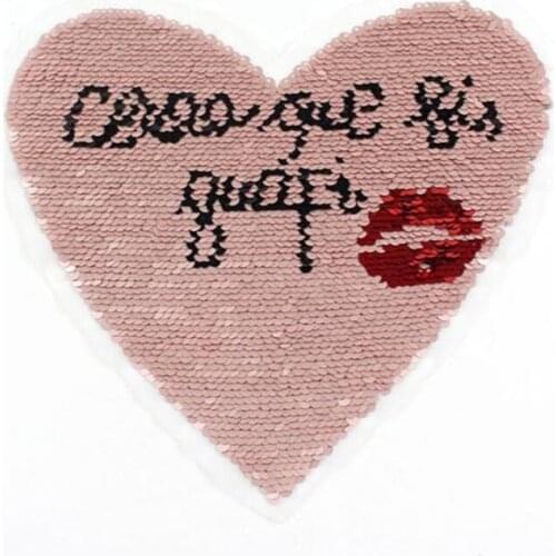 Reversible change color Sequins Sew On Patches for clothes DIY Patch Applique Bag Clothing Coat Sweater Crafts