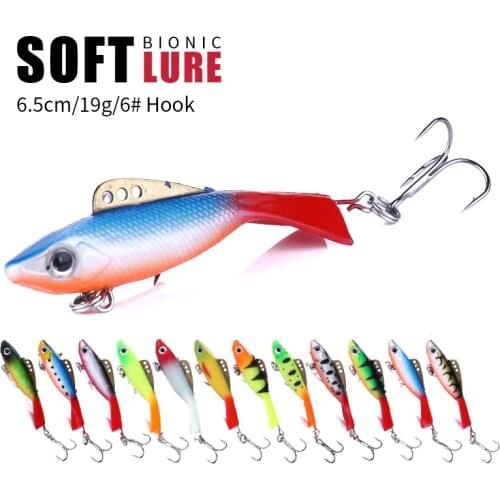 HENGJIA 1pcs 6.5cm 19g Balance Vib Ice sahte yemler Fishing Lure Wobber Pesca artificial Bait Lead ratlins and vib for winter