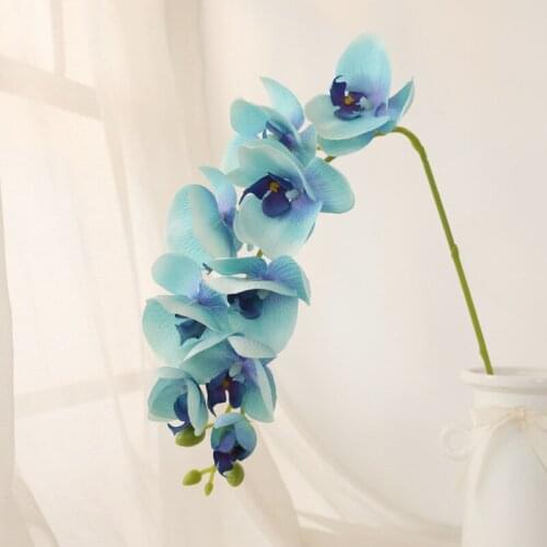 9 heads 88cm butterfly orchid artificial flower home decor wedding decoration display fake orchid silk flowers branch wreath