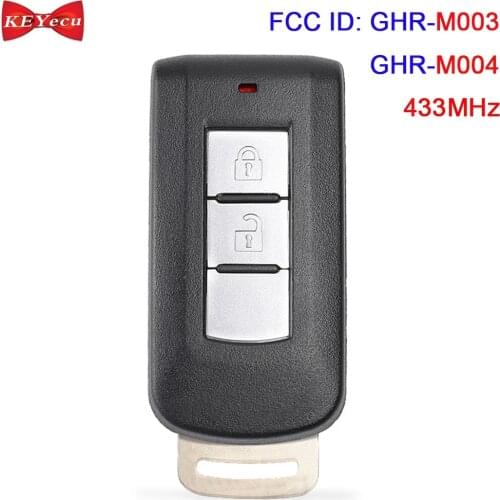 KEYECU for Mitsubishi L200 Montero Outlander Pajero Remote Key Fob GHR-M003 GHR-M004 433MHz HITAG3 NCF2952X ID47 Chip