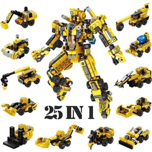 576 Pcs 25in1 STEM Robot Construction Learning Engineering Building Blocks Bricks Sets Classic Model Kid Toys For Children Gift