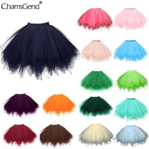Short Tulle Skirt Women High Quality Mesh Pleated Skirt Slip Elastic Party Dance Ballet Skirts Beach Underskirt Falda Mujer 2020