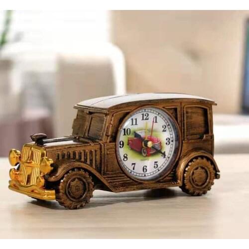 Creative Retro Classic Car Truck Model Table Clock Motorcycle Alarm Clock Student Desk Clock kids holiday gift home table decor