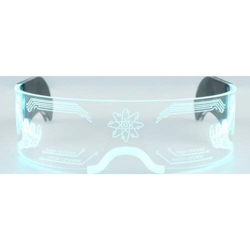 Fashion Cool LED Glasses Luminous Neon Light up Glasses Glowing Rave Costume Glasses Christmas Halloween Supplies DJ Club Props