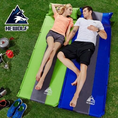 Outdoor Automatic Inflatable Pad Camping Products 3cm Memory Sponge Mat Moisture-Proof Stitching Inflatable Mat