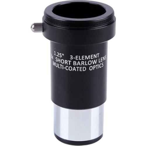 New Angeleyes 1.25" 31.7mm 3x Barlow Lens eyepiece Fully Multi-Coated Metal Camera Connect M42X0.75 Interface for Telescope