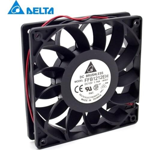 Delta New FFB1212EH 12V 1.74A 120mm 12025 dual ball bearing cooling fan violence for 120*120*25mm