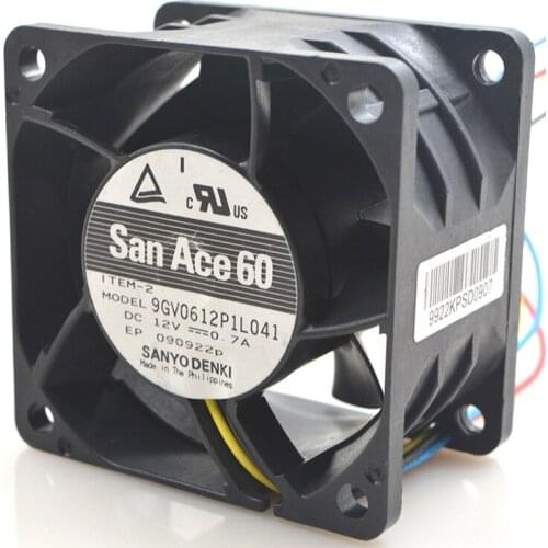 Original FOR sanyo 9GV0612P1L041 12V 0.7A 6CM 6038 four-wire PWM temperature control fan
