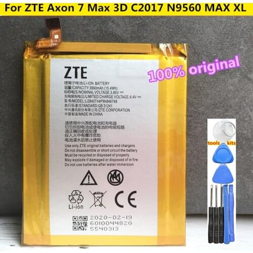 Original New High Quality 3990mAh Li3940T44P8h846748 Battery For ZTE Axon 7 Max 3D C2017 N9560 MAX XL Mobile Phone