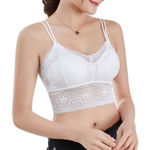 Sexy Lingerie Lace Floral Bralette Bra Tank Camis Underwear One Size Women Lace Bra Crop Tops