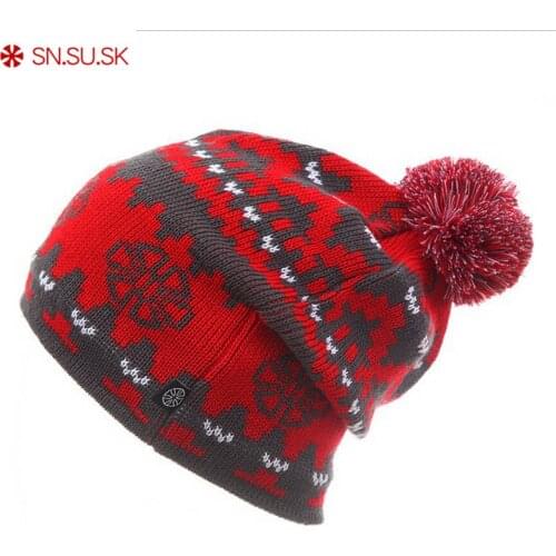 SN.SU.SK Unisex Famous Brand Warm Winter Knitted Knitting Ski Hats For Men And Women Skullies And Beanies Cap Free Shipping