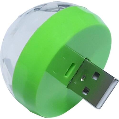 LED USB Mini Voice Activated Crystal Magic Ball Led Stage Disco Ball Projector Party Lights Flash DJ Lights