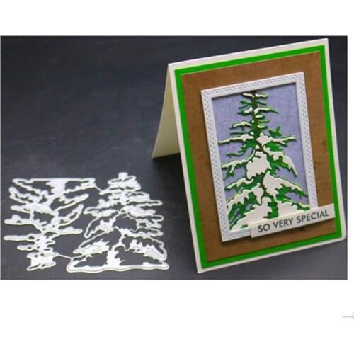 YINISE SCRAPBOOK Metal Cutting Dies For Scrapbooking Stencils SNOW TREE Paper Album Cards Making Embossing Die CUT Cuts Cutter