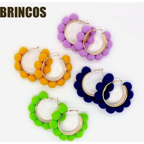 Big Earrings for womenneon green korean indian jewelry boho vintage big statement bohemian gold aliexpress 2019 fashion Round