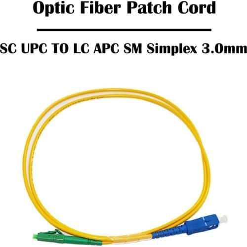 10 Pieces 1-2-3-5-7 Meter SC UPC TO LC APC Fiber Patch Cord Single Mode 9/125 SM Simplex 3.0mm FTTH Jumper Cable