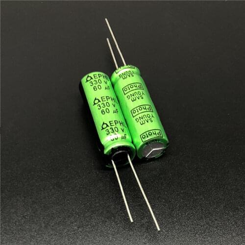 5Pcs/50Pcs 60uF 330V SAMYOUNG EPHL 10x30mm 330V60uF PH Photo Flash Capacitor