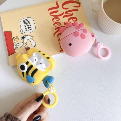 For airpods Case Cute 3D aFnimal Cartoon Protective Cover Wireless Earphone Case sFor Apple air pods 2 silicon headphone Cover